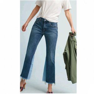Anthropologie Pilcro Flared Jeans Raw Hem High-Rise Size 26